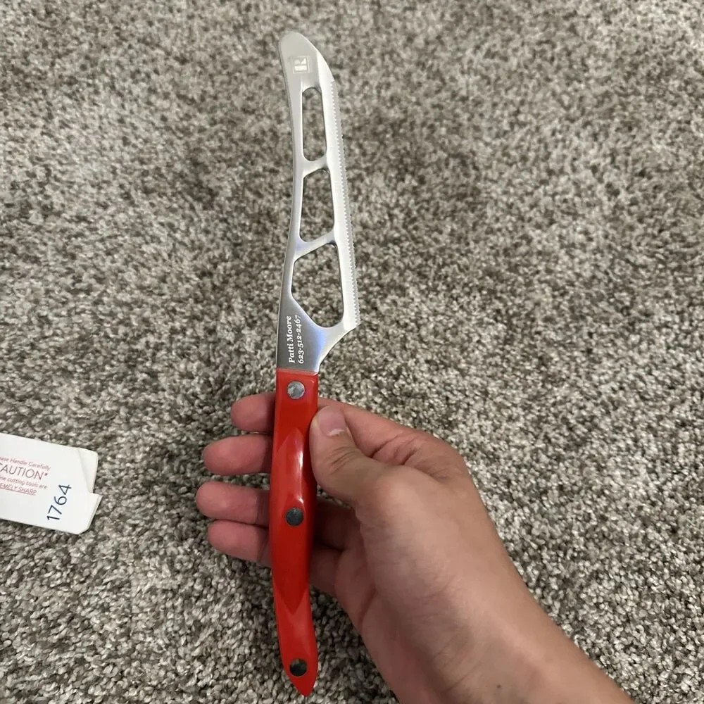 Cutco 1764 KS Traditional 5” Cheese Knife With Red Handle